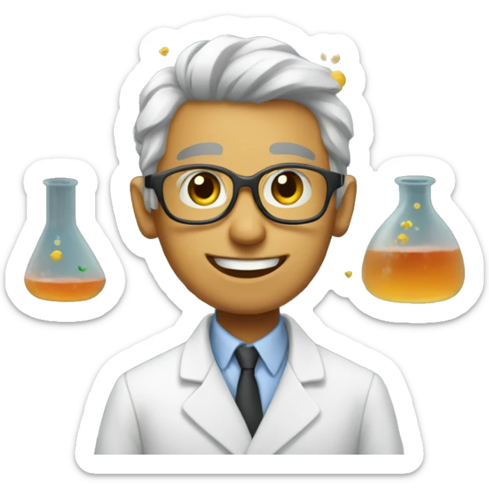 scientist in a lab sticker