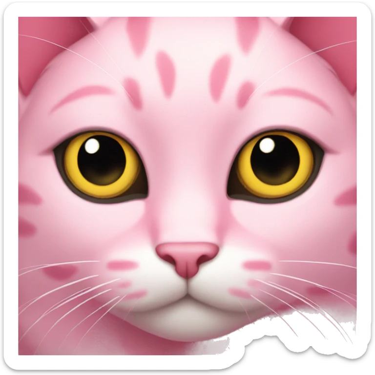 Pink cat sticker