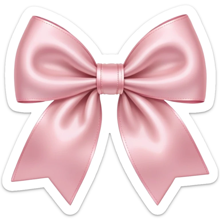 A light pink bow  sticker