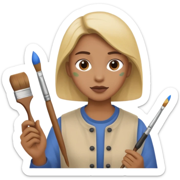 Make person making a painting of him making a paint that he’s making a painting in sticker