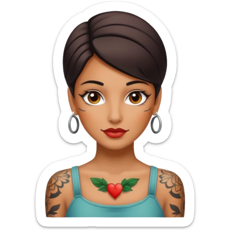 Beautiful Swiss Italian woman tattoo artist  sticker