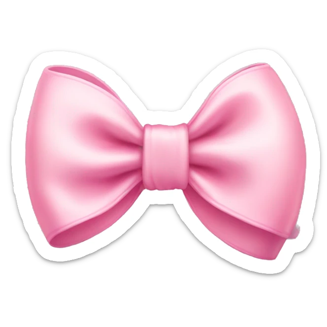 baby pink bow sticker