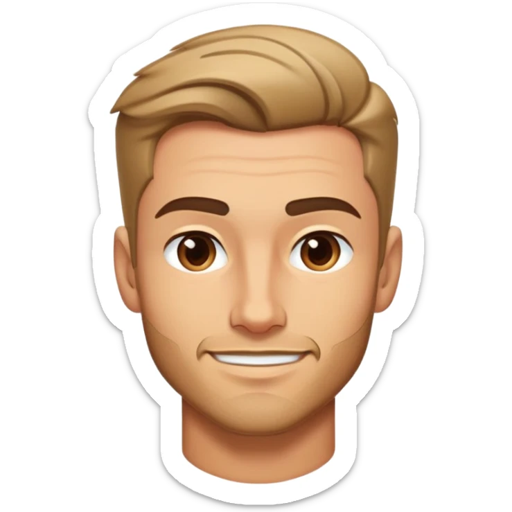 đàn ông, râu quai nón, tóc vuốt, bảnh, đểu, nhếnh miệng nghiêng đầu, cằm nhọn sticker