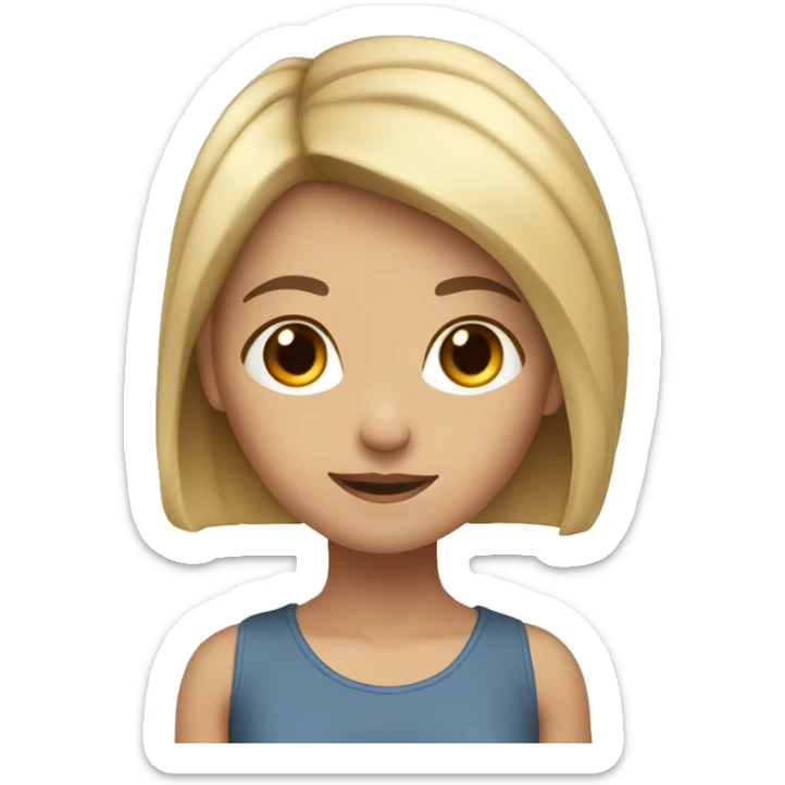 A long brown hair girl with blonde short haired girlbrown haired girl sticker