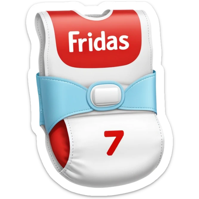 a simple drugstore sign for diapers, with the word "fraldas"simple red and white supermarket sign, with the word "fraldas" sticker