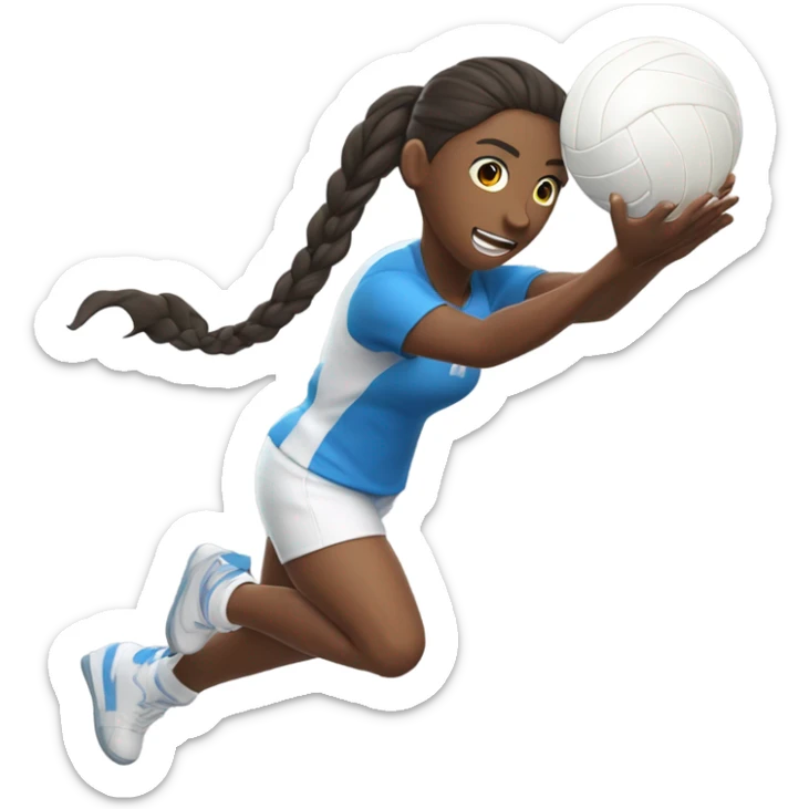 Volleyball player sticker