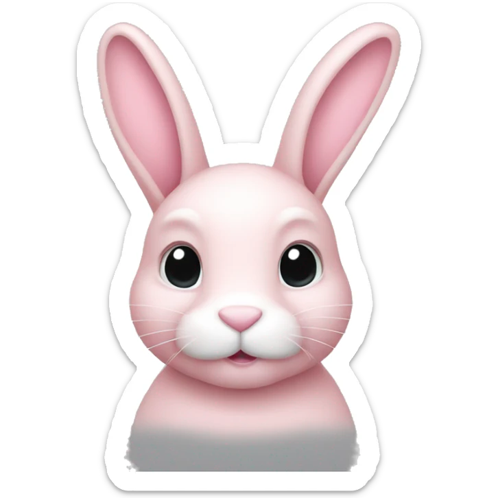 Light pink bunny sticker