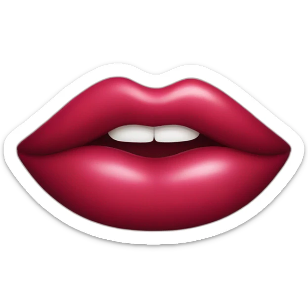 big glossy lips sticker