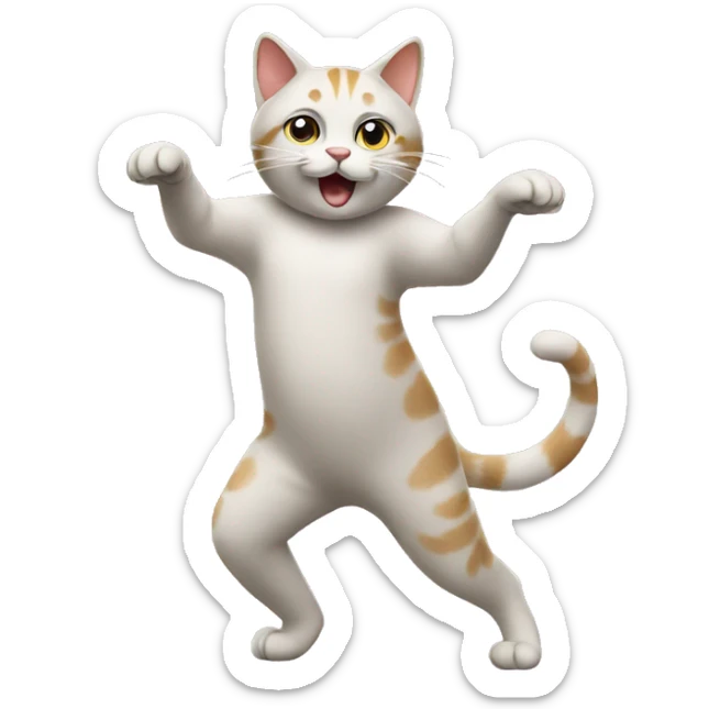Cat dancing  sticker