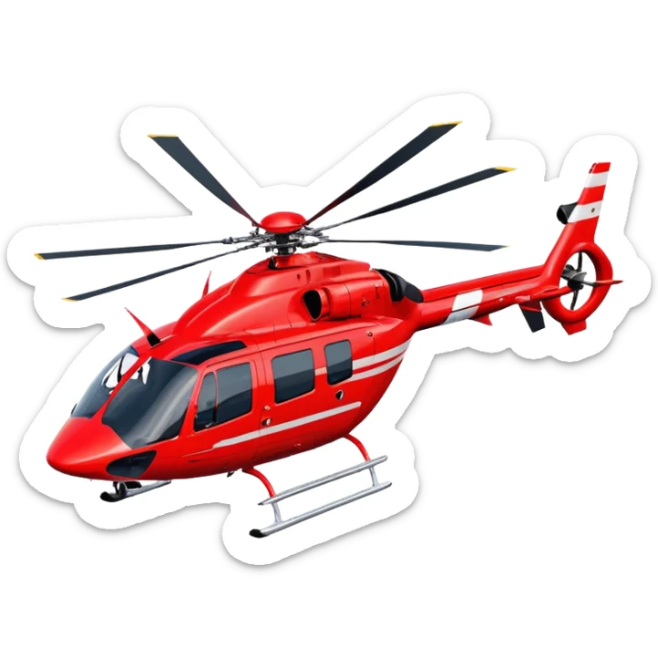 Rescue Helicopter - Airbus H145 (Model Year: 2021) (Iconic colour: Red with white) sticker