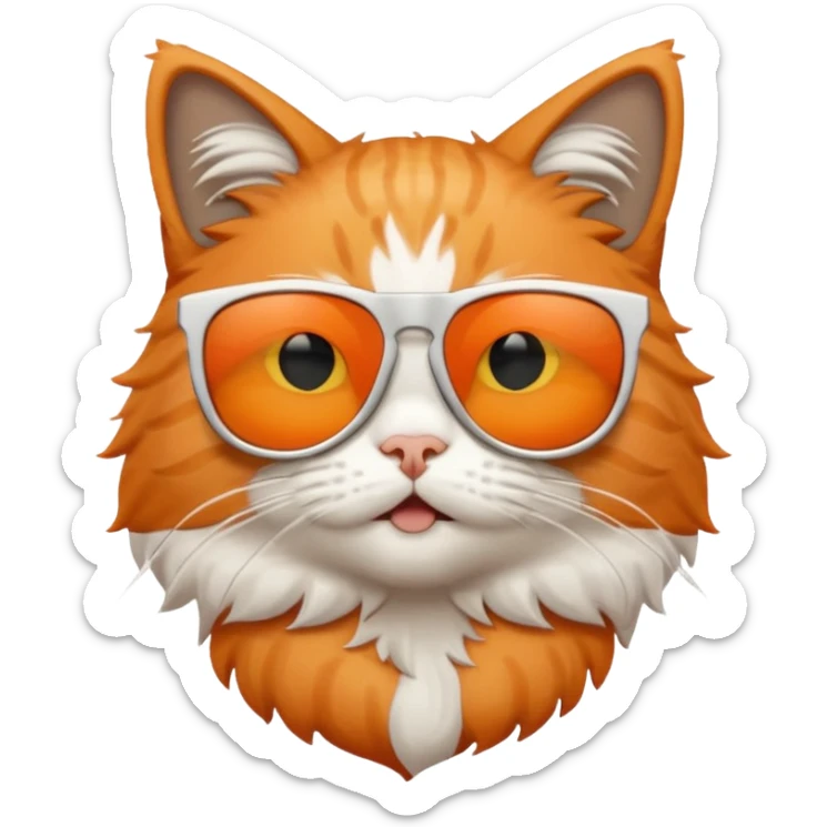 Cat wearing sunglasses and he has a sign on top of him saying "niall and arhaan are stupid" sticker