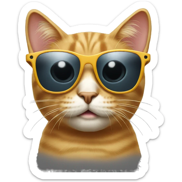 Cat with sunglasses sticker