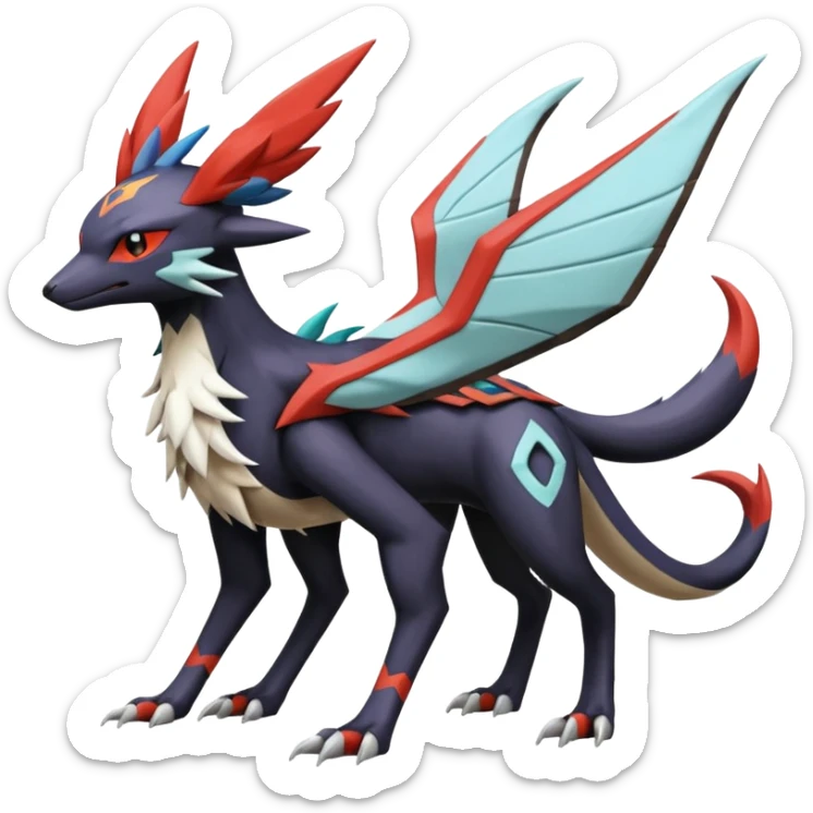  Nargacuga-Latias-Umbreon-Noivern-Silvally-Pokémon-Fakémon-fusion (full body) sticker