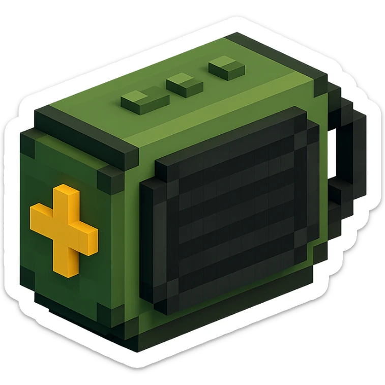 military-themed portable JBL speaker with olive green and black colors sticker