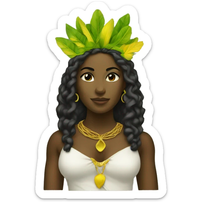 Jamaican goddess sticker