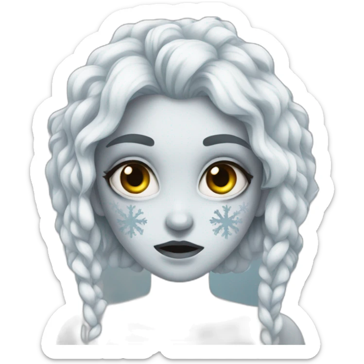 girl-Snowflake-zombie sticker