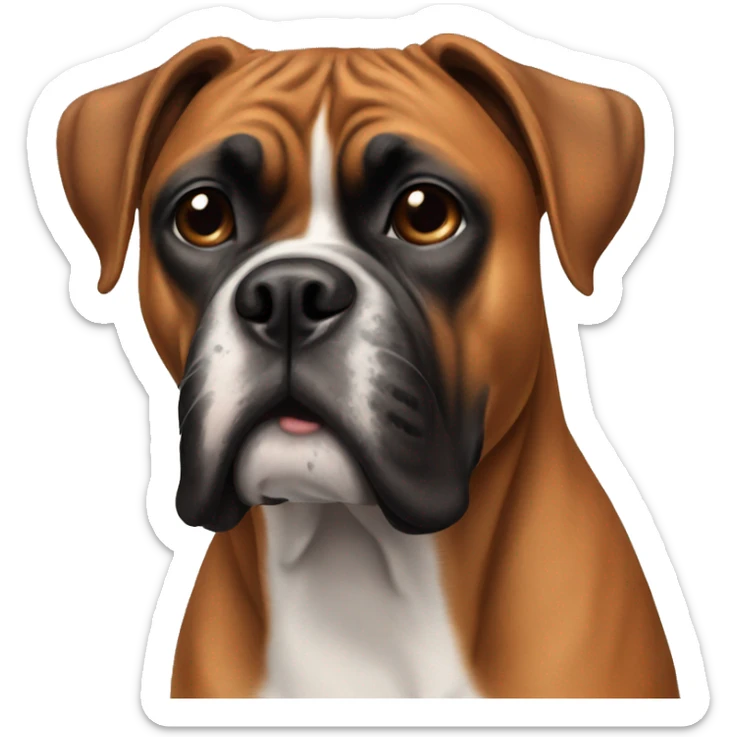 boxer dog sticker