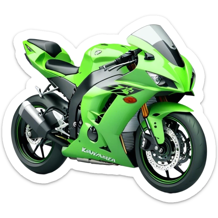 Kawasaki Ninja (Sportbike) - Kawasaki Ninja ZX-10R (Model Year: 2022) (Iconic colour: Green) sticker