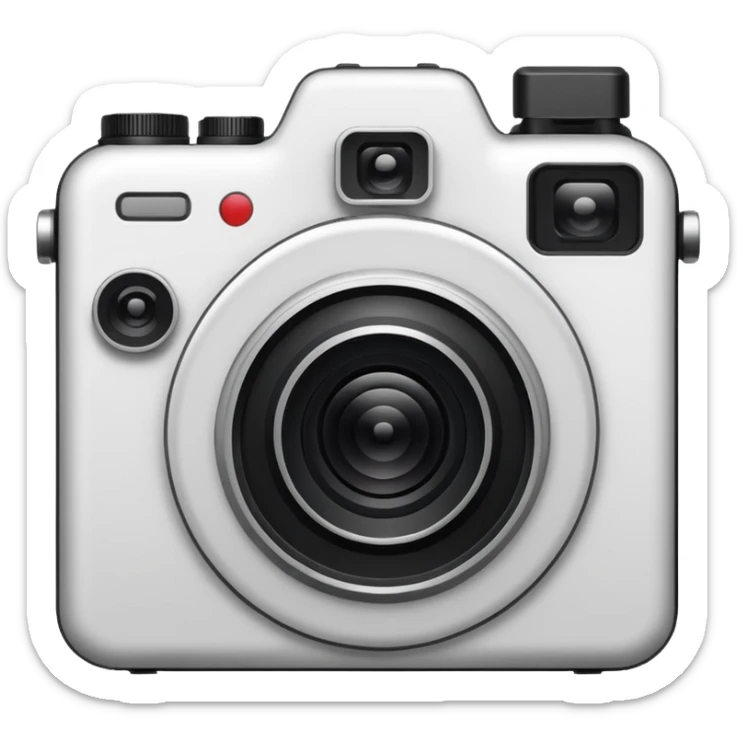 camara fotografíca solo lineas contorno sticker