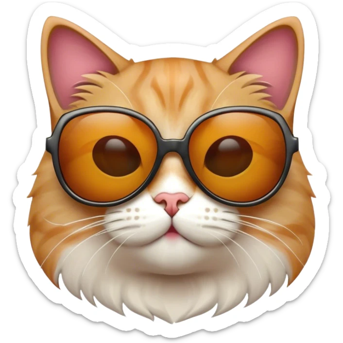 Cat with sunglasses sticker