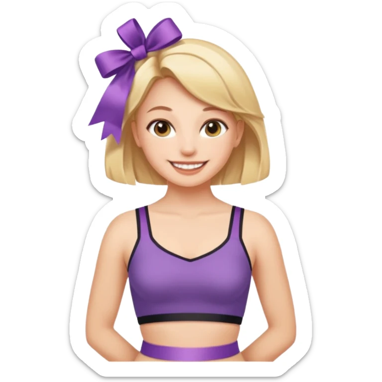 Kurdeleli güzel göbeği açık fit beli zayıf bir kız sticker
