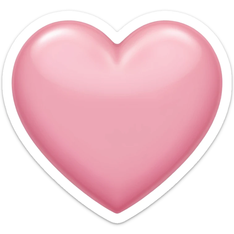 light pink heart sticker