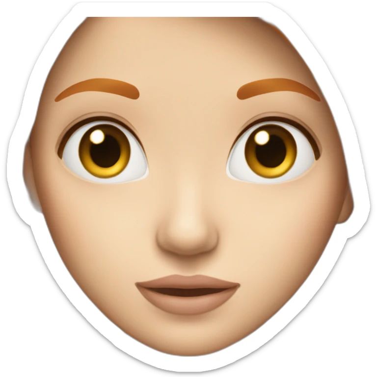 pretty-woman-with-long straigh ginger hair and asian eyes sticker