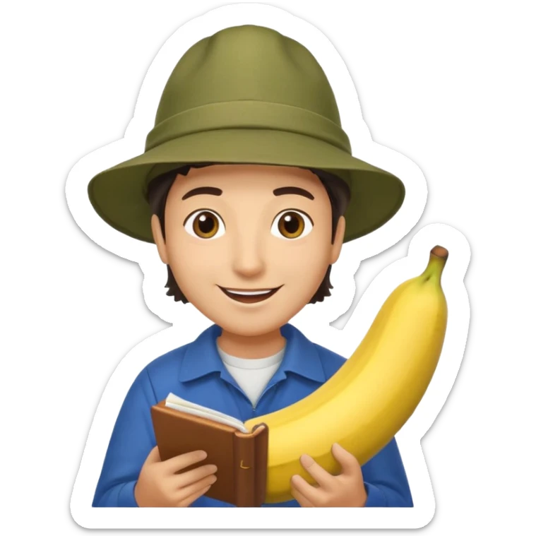 Make accountant loves fishing bananas movies and comics and is Italian sticker