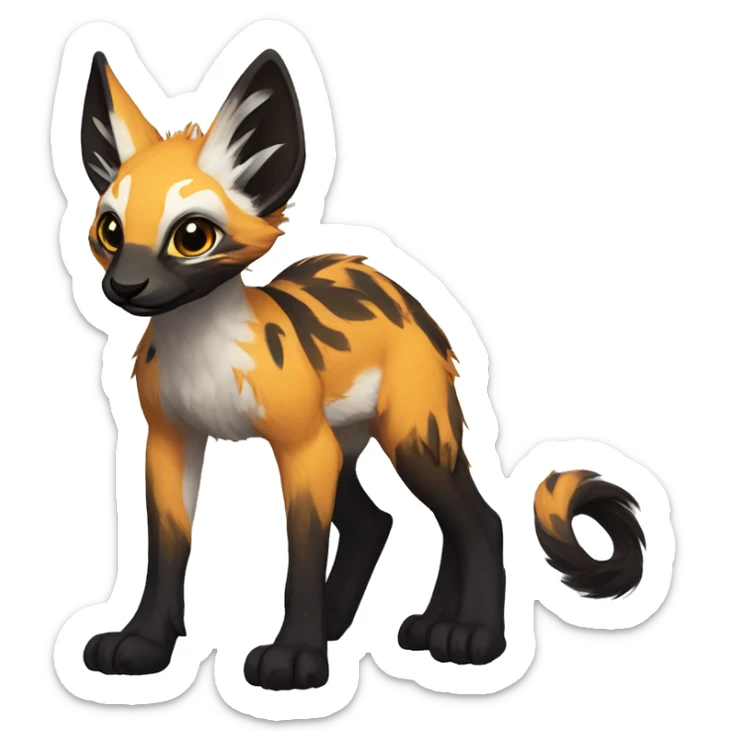 Modern Rare Fantasy Vernid-Trico-species by LiLaiRa, markings, full body sticker