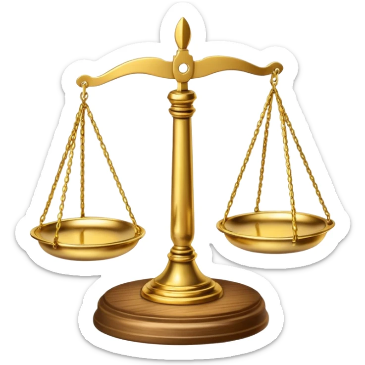 Courtroom Items, Scales of Justice – balance symbol of fairness

 sticker