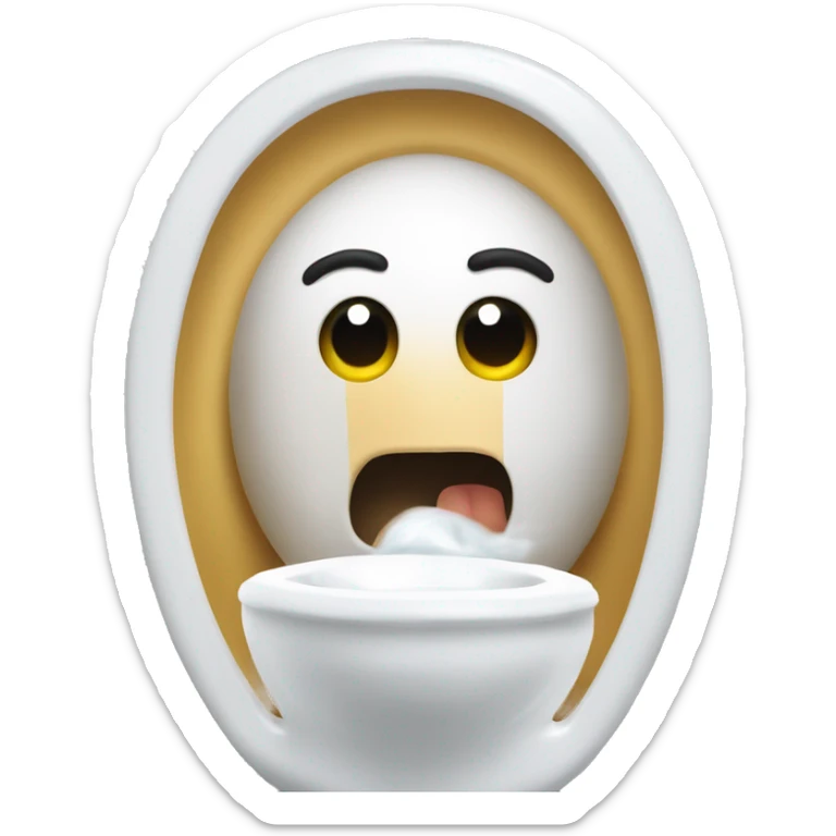 skibid toilet human hesd sticking out of toilet sticker