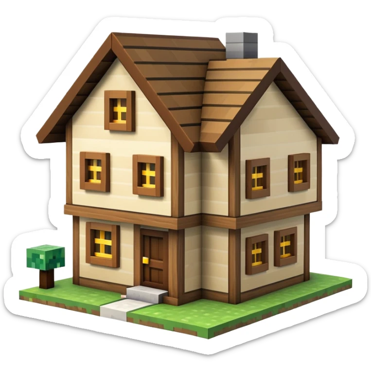 Minecraft house sticker