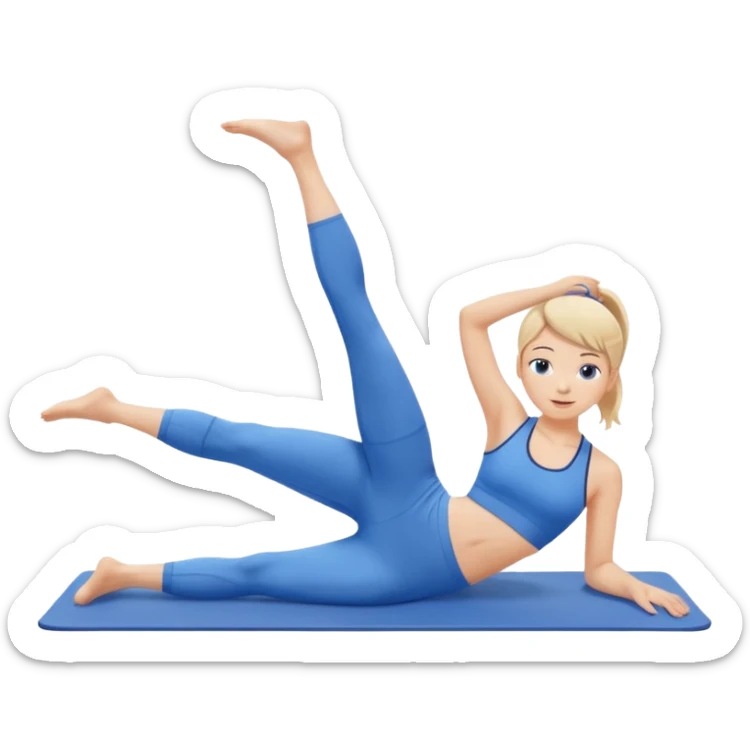 blue pilates sticker