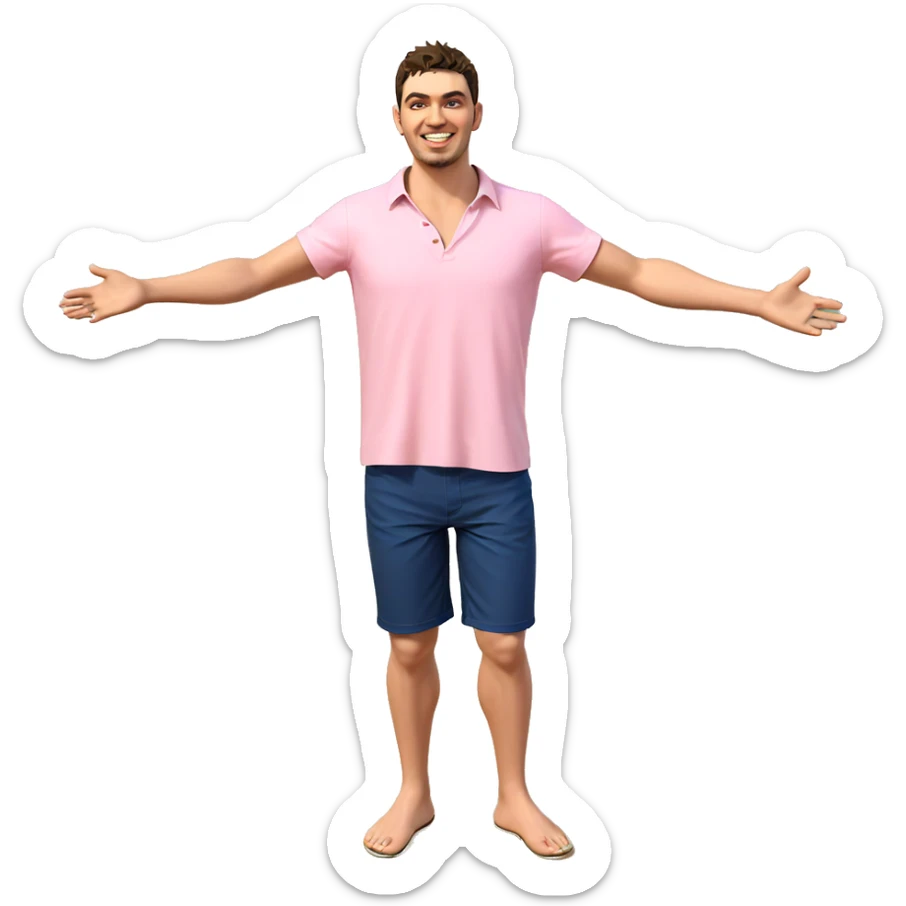 beach day with smiling boys sticker