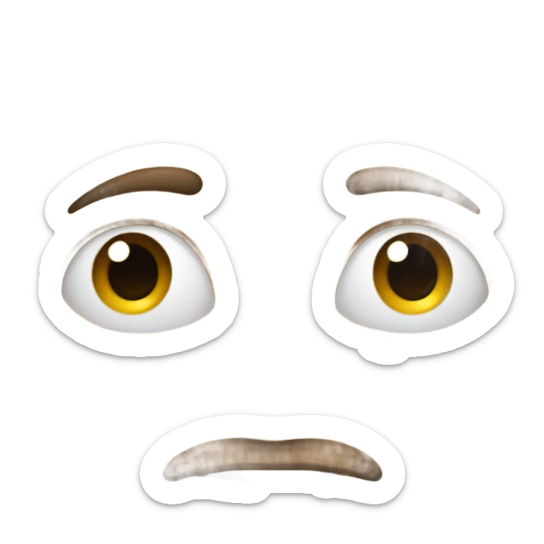 Create an emoji with pursed lips, conveying a sense of 'well, well, that's something' or a 'pum-pum-pum' type of expression sticker