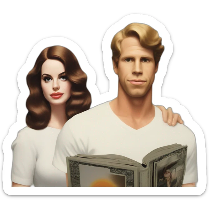 lana del rey norman fucking rockwell album cover sticker