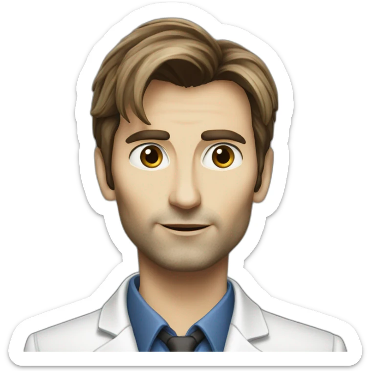 Caucasian-Gril-Companion-to-DoctorWho-David-Tennant sticker