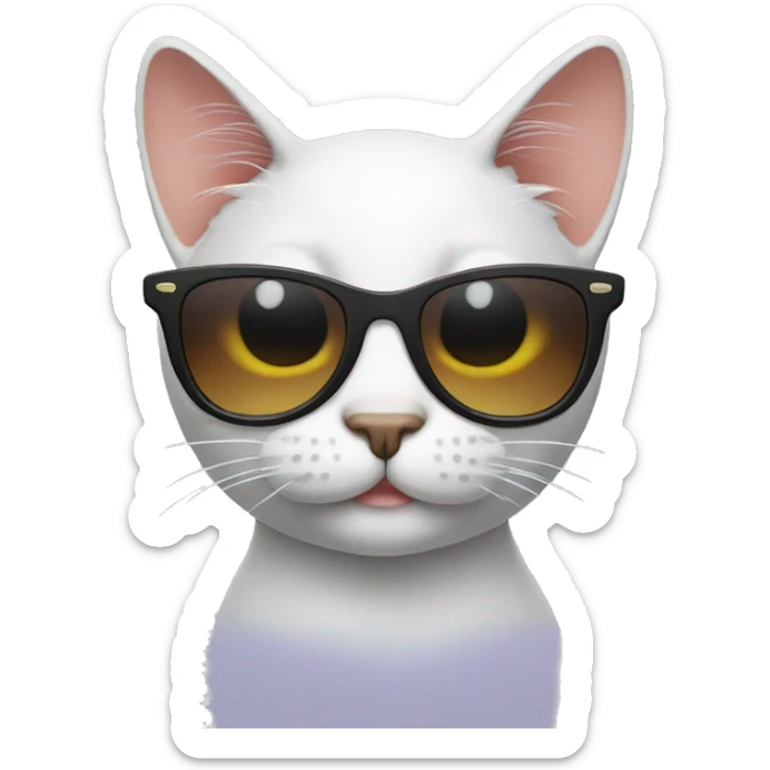 Cat with sunglasses sticker