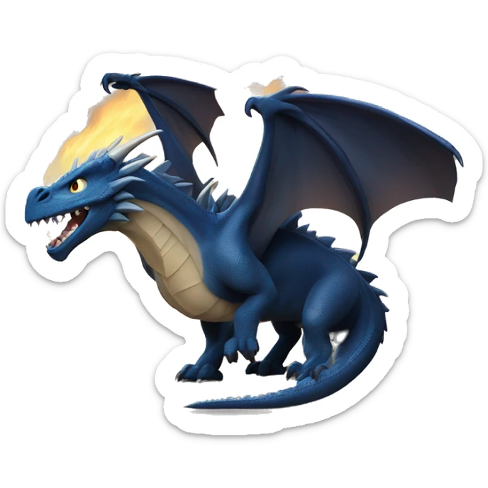 Dragón Furia nocturna de la película como entrenar a tu dragón  sticker