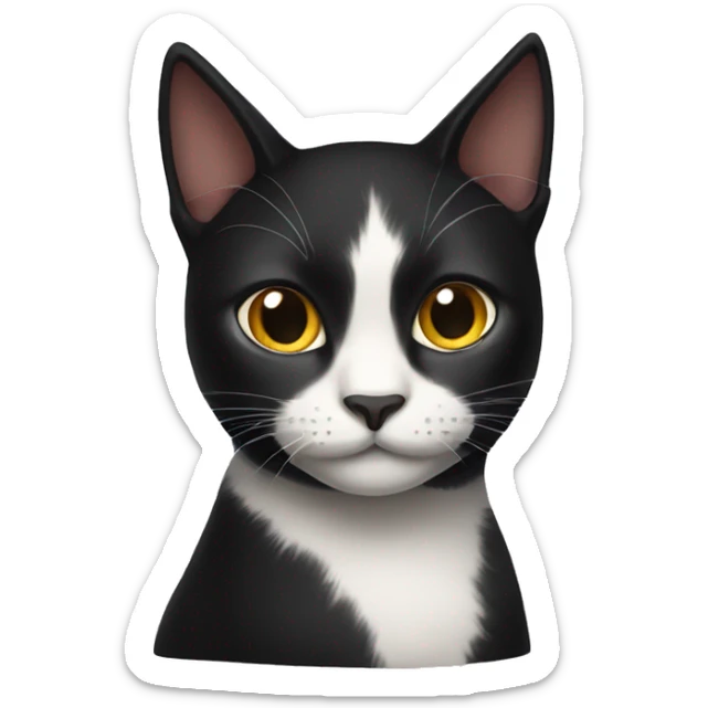 Black cat sticker