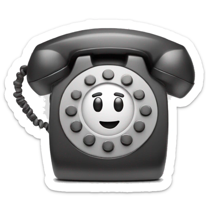 quero um emoji com um telefone branco dentro de um circulo vrde com cntorno vere sticker