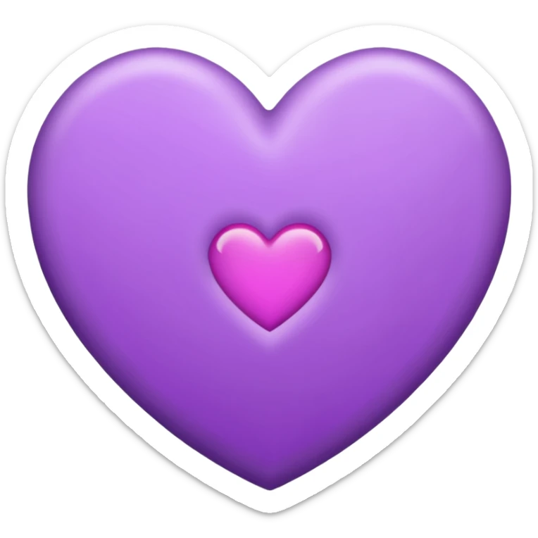 IOS's love letter emoji but with a purple heart instead of a red heart, closed sticker