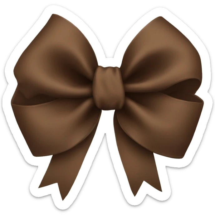 Brown bow  sticker