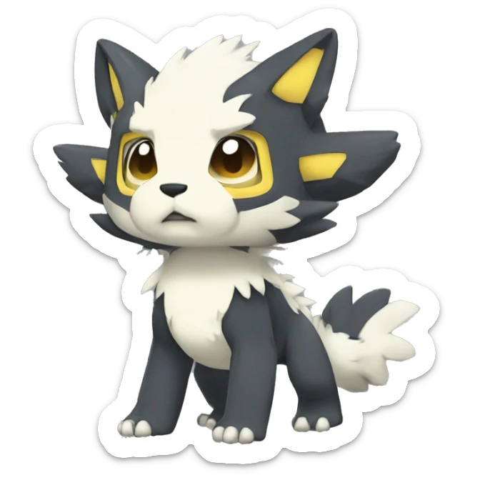 cute cool edgy Digimon-Fakemon-animal full body sticker