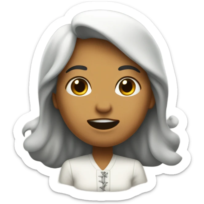 una carita linda sacando la lengua de manera de burla sticker