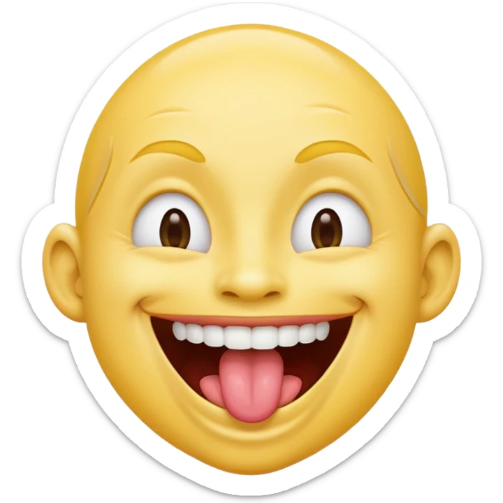 aku mau emoji orang ketawa sambil menjulurkan lidah sticker