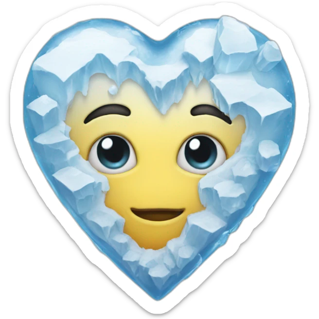 Heart ice sticker