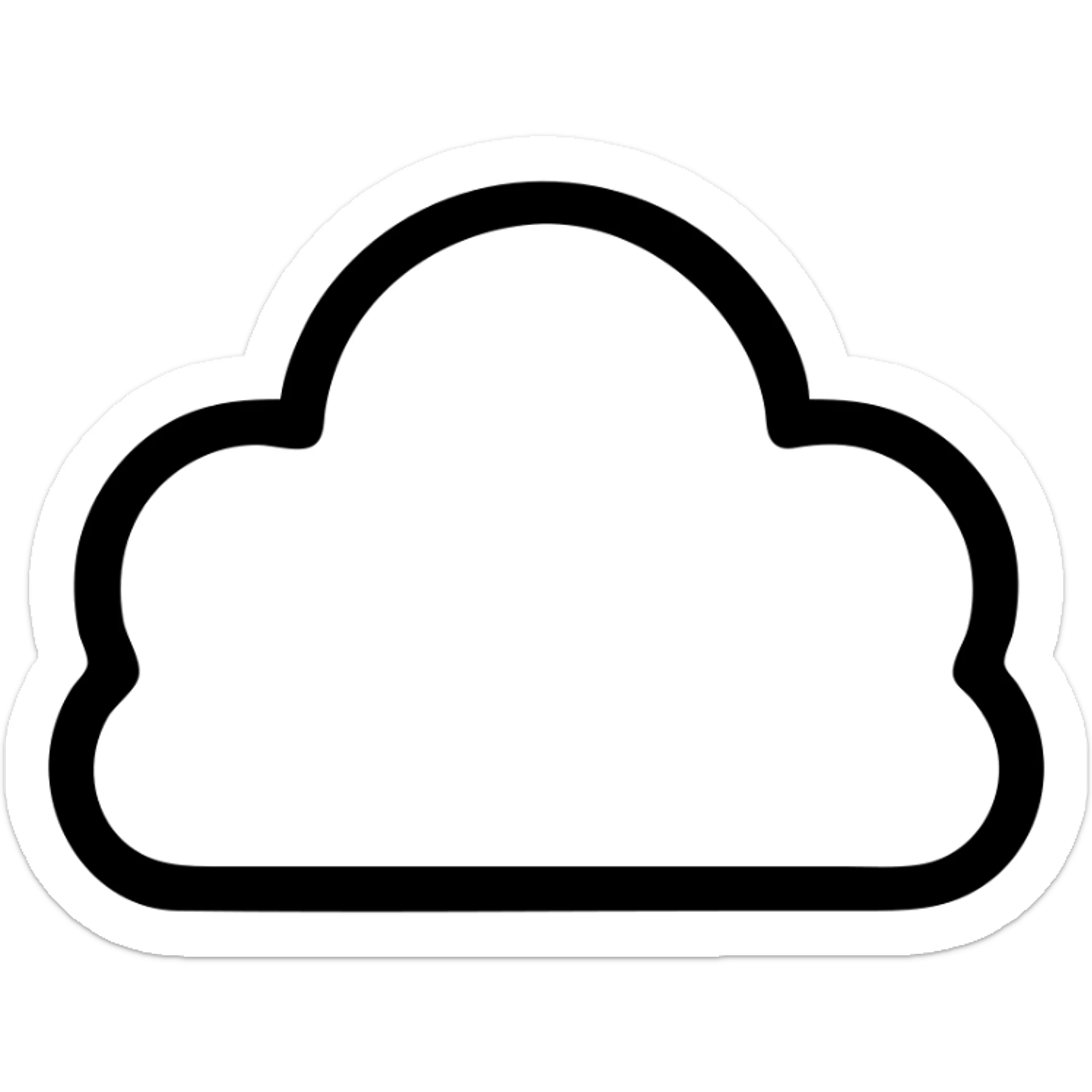 облако 4 выступами sticker