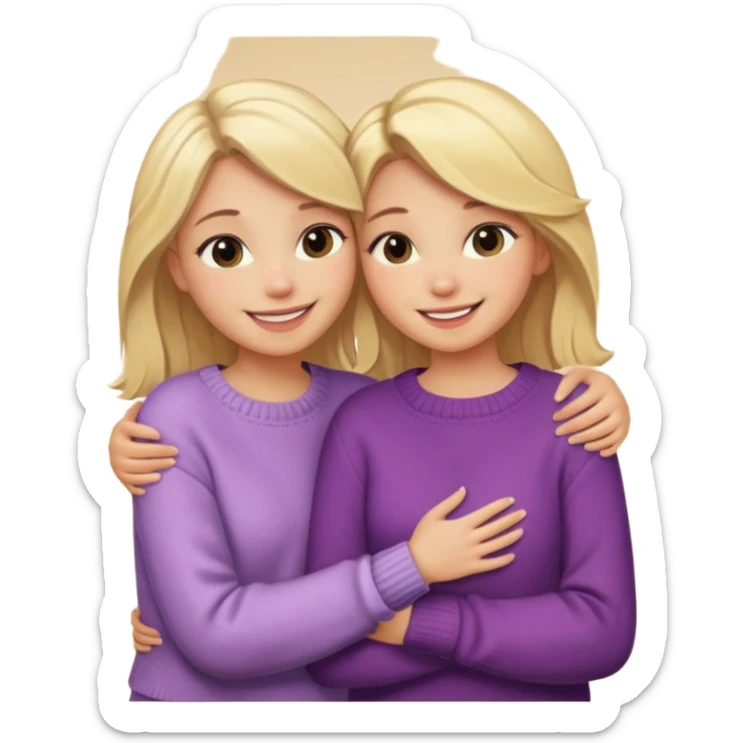 i want an emoji with 2 blonde girls like the movie "the holiday" sticker