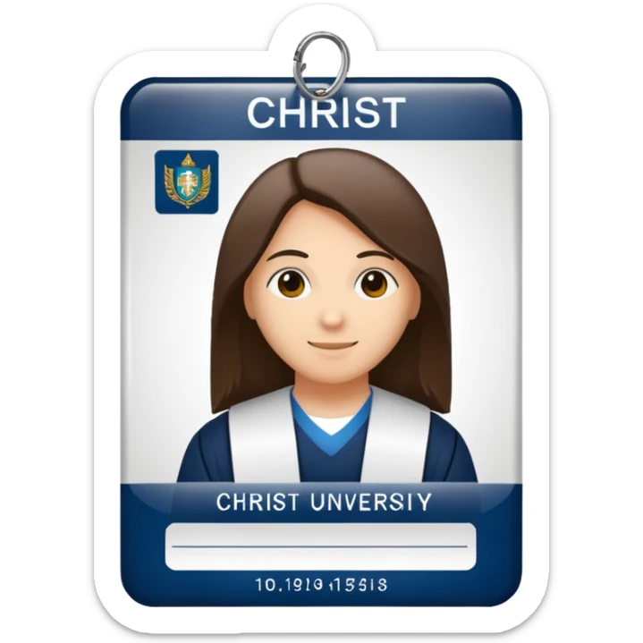 generate an ios genmoji of a college id card that says "CHRIST UNIVERSITY ID" sticker